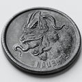 Naughty or Nice Decision Maker - Krampus Black Iron Coin | Artwork | Wiccan Center