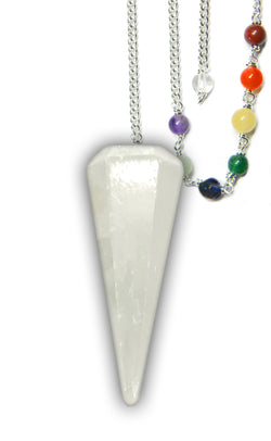 Selenite Chakra Pendulum for Cleansing and Peace | Pendulums | Wiccan Center