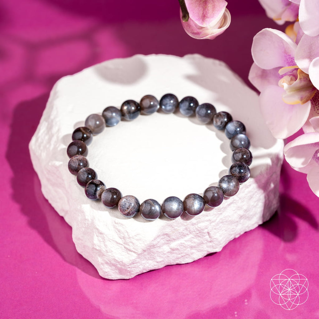 The Empath’s Cord Cutter – Black Moonstone Bracelet | Bracelet | Wiccan Center