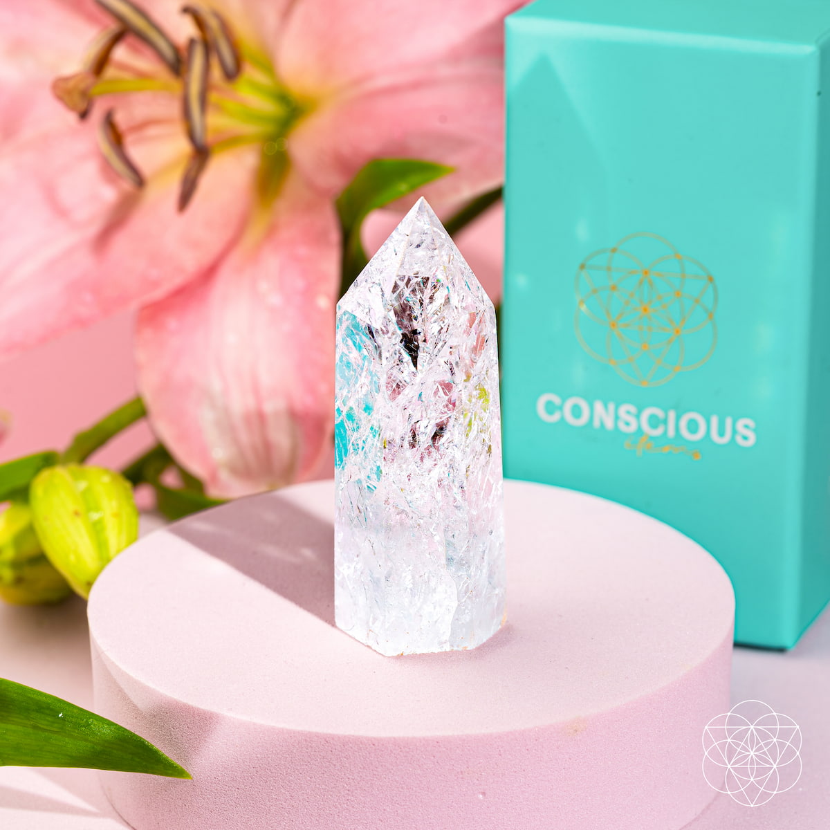 Limitless Manifestation - Ice Quartz Point | Home Decoration | Wiccan Center