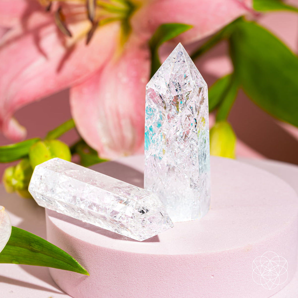 Limitless Manifestation - Ice Quartz Point | Home Decoration | Wiccan Center