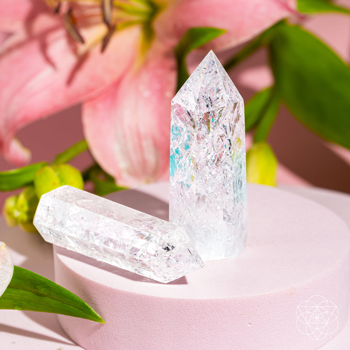 Limitless Manifestation - Ice Quartz Point | Home Decoration | Wiccan Center