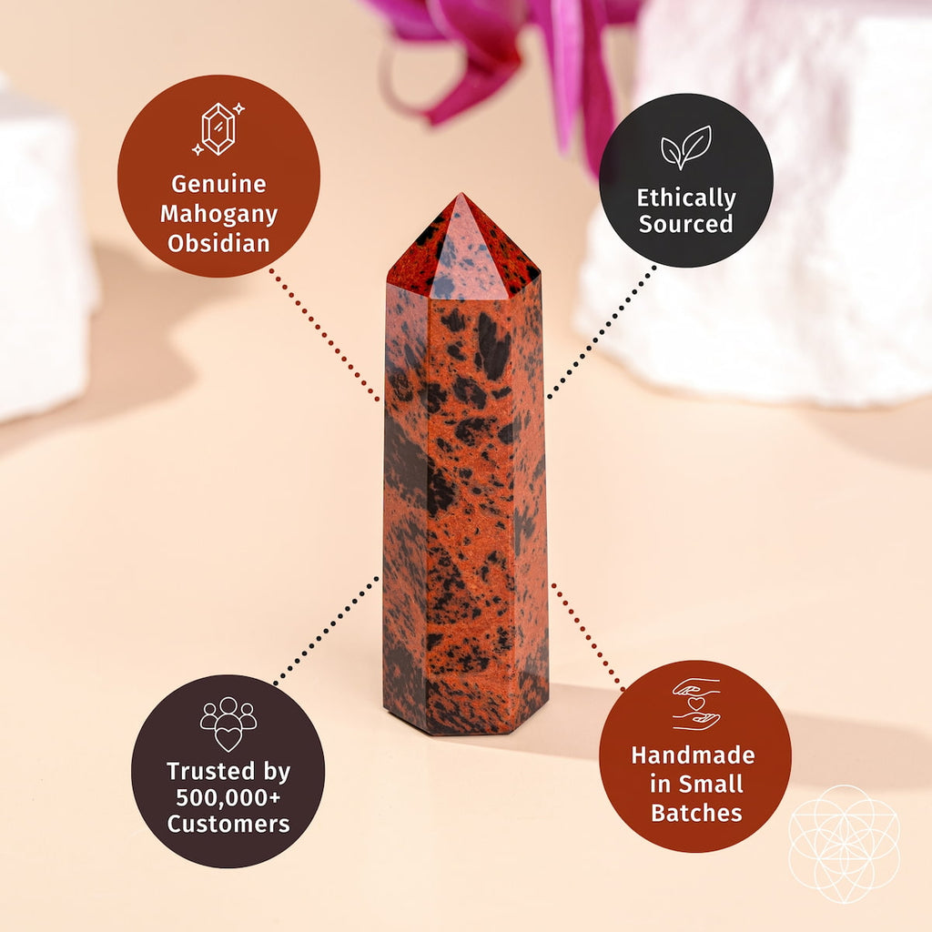 Cut the Cord, Keep Your Fire - Mahogany Obsidian Point | Home Decoration | Wiccan Center