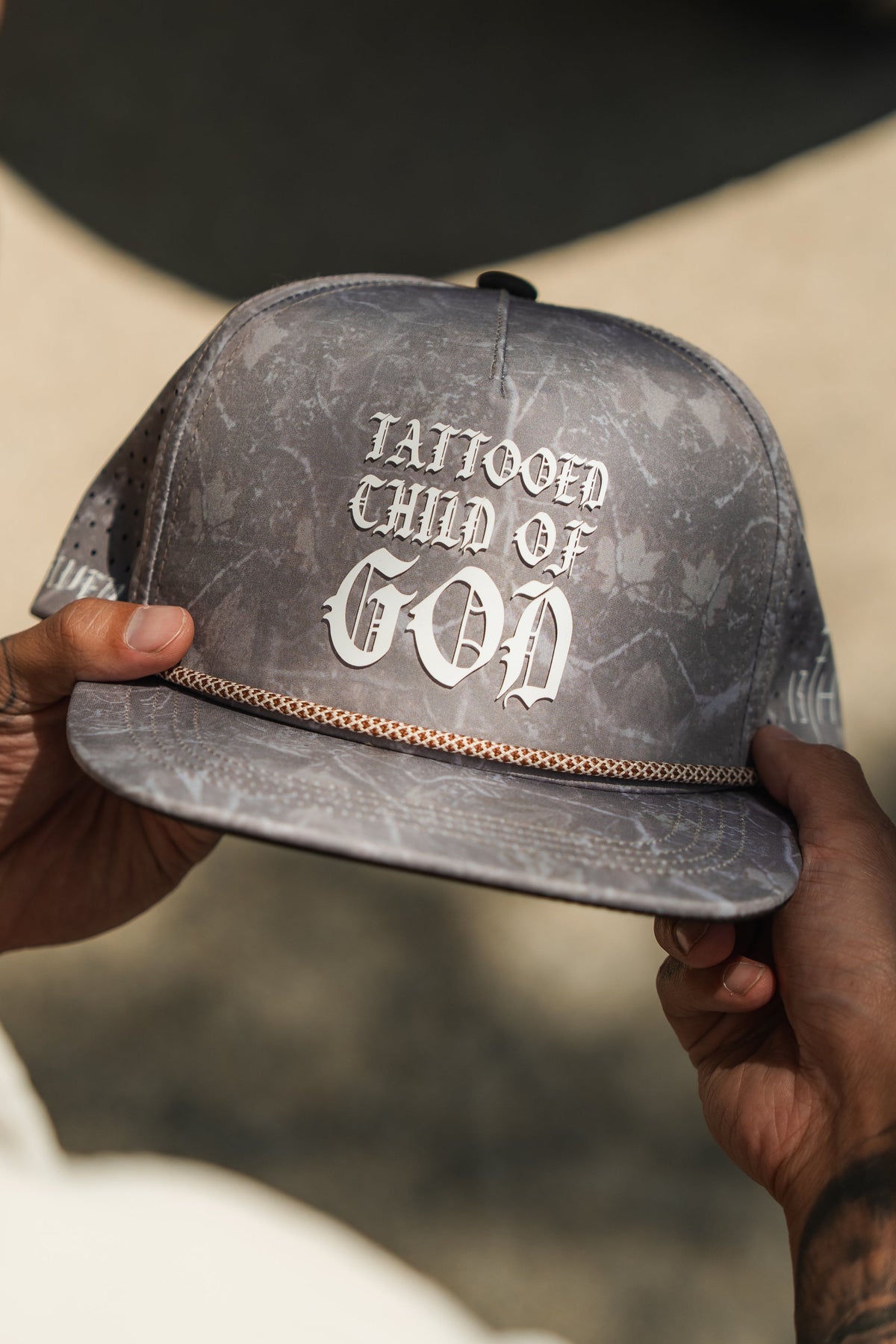 Tattooed Child of God Deadwood Camo PVC Snapback | hat | Wiccan Center