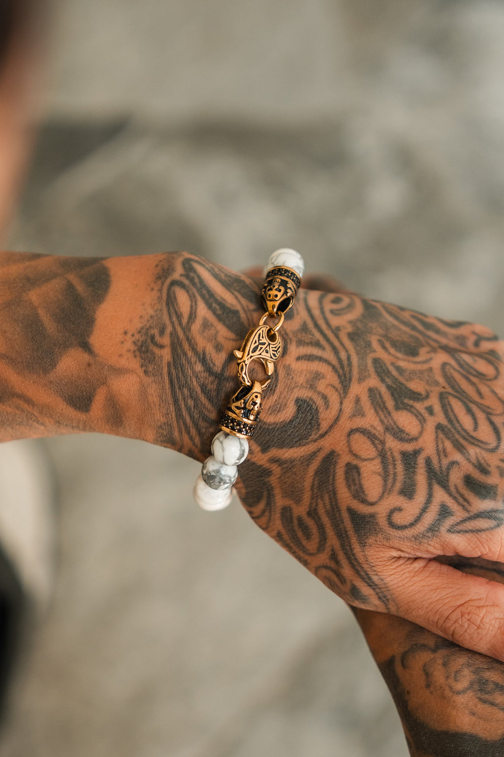 Storm Cloud Gemstone GOLD Ed. Bracelet | jewelry | Wiccan Center