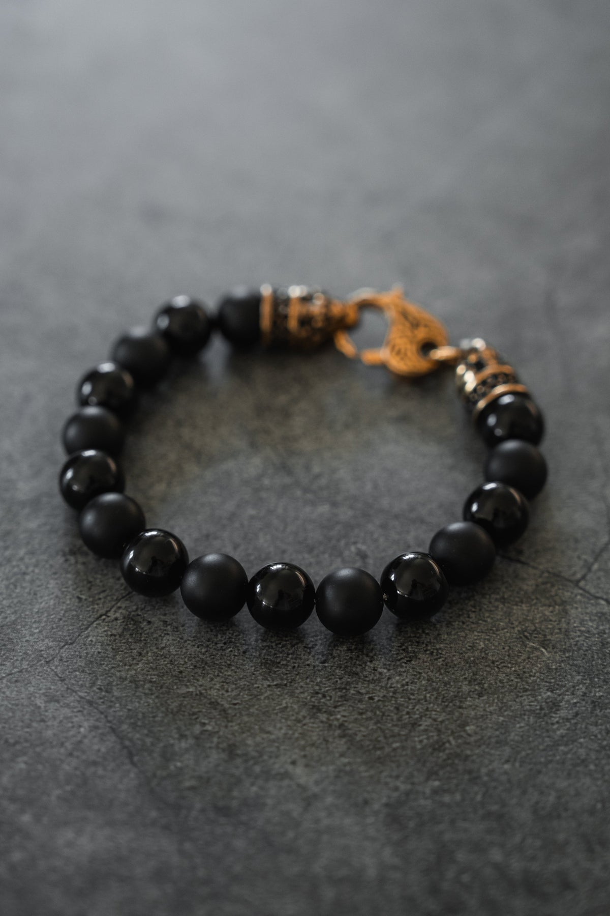 Black Pearl Monarch GOLD Ed. Gemstone Bracelet | jewelry | Wiccan Center