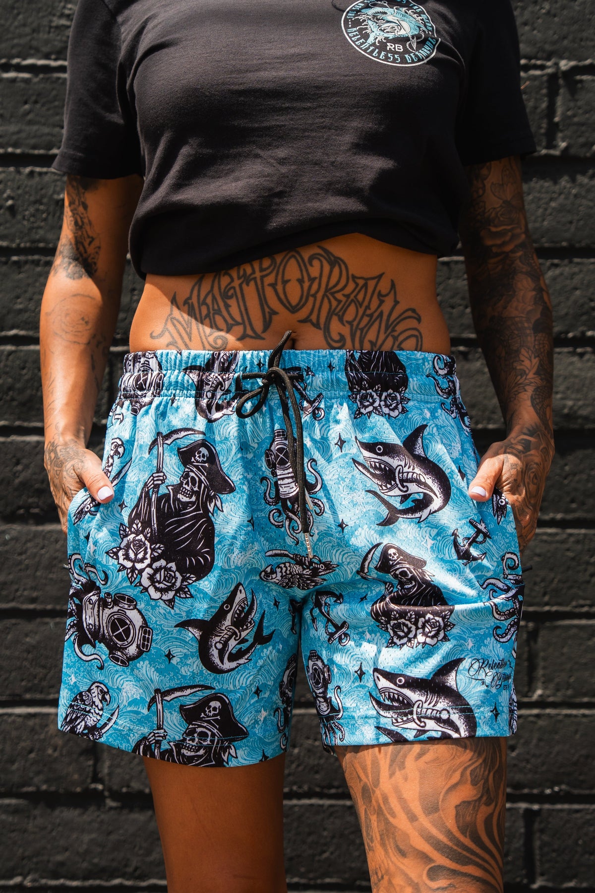 Premium Mesh Shorts | 5.5"- The Sea Swallows the Weak | | Wiccan Center
