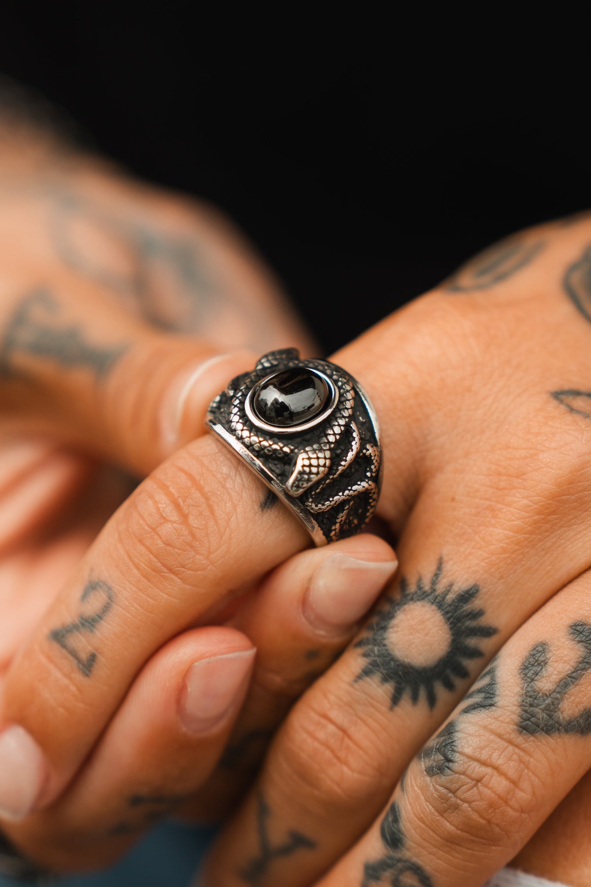Onyx Rebirth Ring | jewelry | Wiccan Center