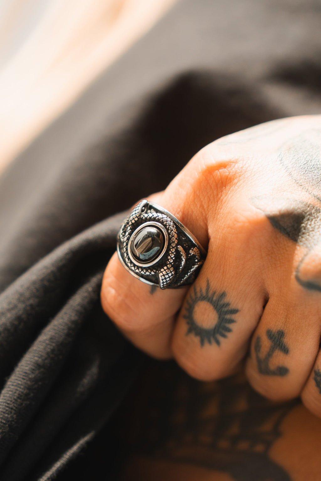 Onyx Rebirth Ring | jewelry | Wiccan Center