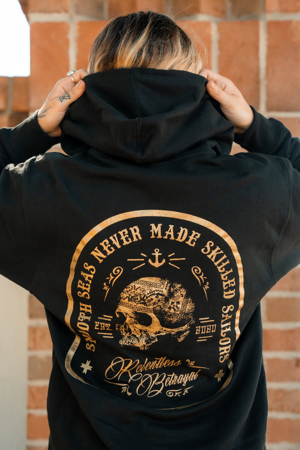 Skilled Sailor Gold Foil Hoodie | | Wiccan Center