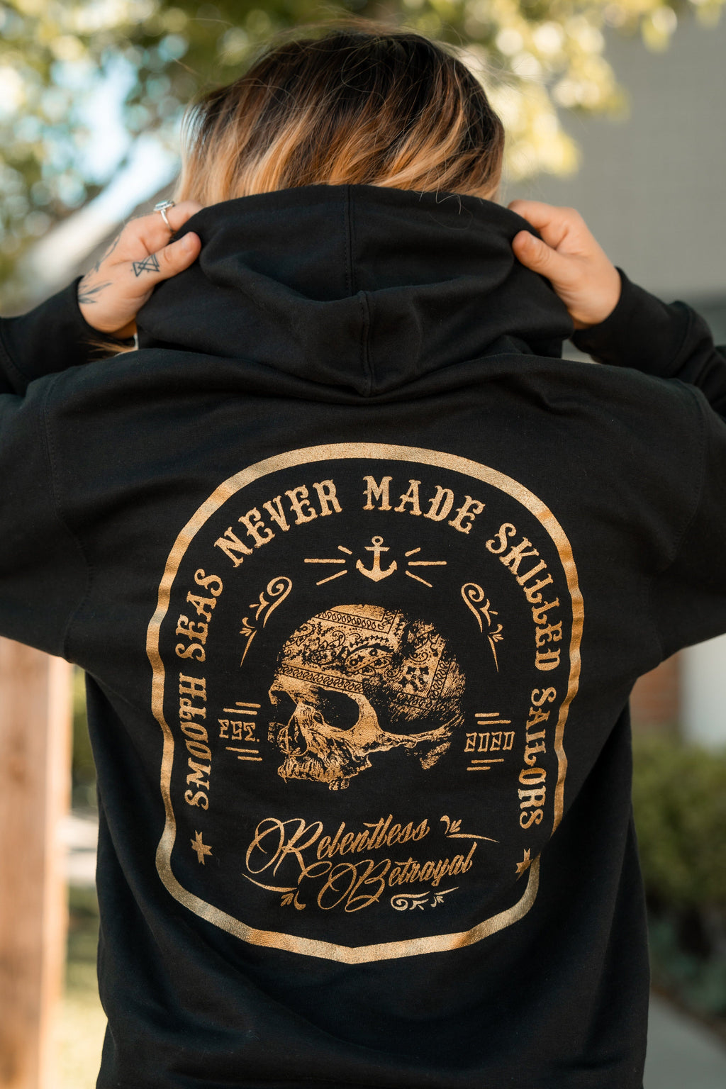 Skilled Sailor Gold Foil Hoodie | | Wiccan Center