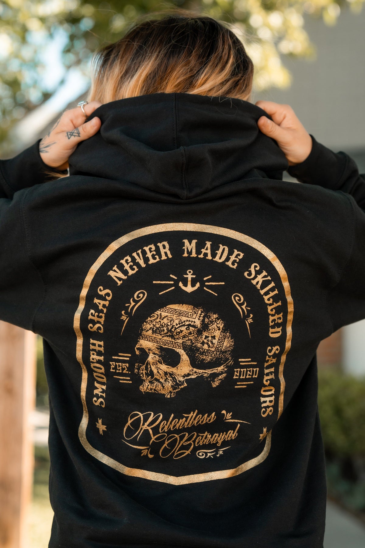 Skilled Sailor Gold Foil Hoodie | | Wiccan Center
