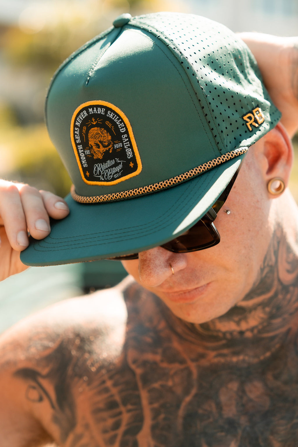 Skilled Sailor Green Snapback | hat | Wiccan Center