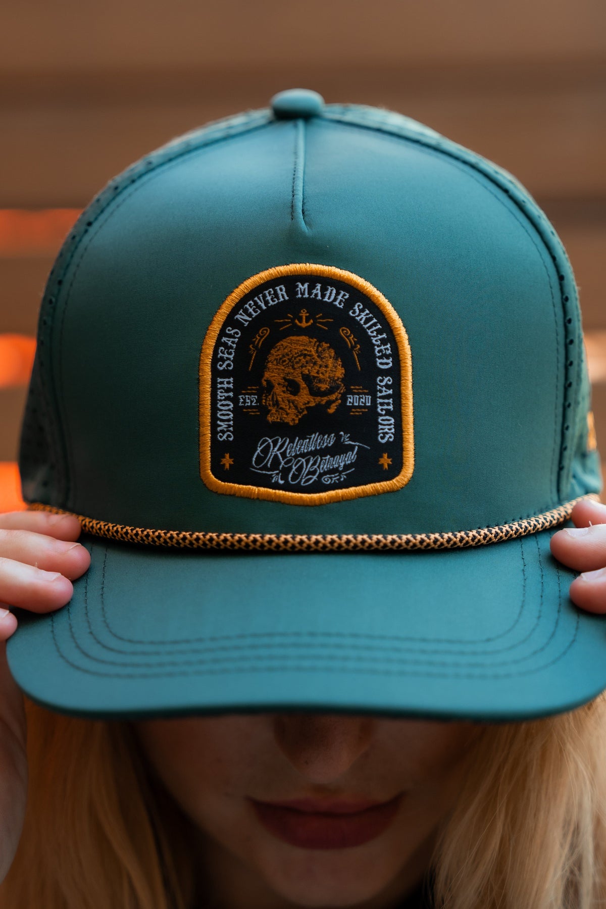 Skilled Sailor Green Snapback | hat | Wiccan Center