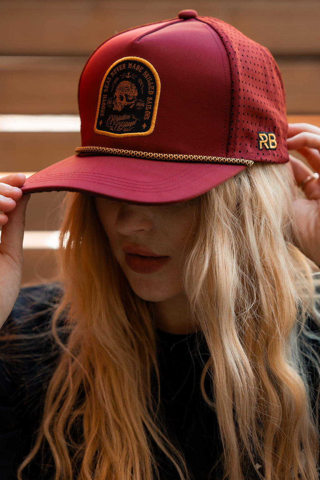 Skilled Sailor Burgundy Snapback | hat | Wiccan Center