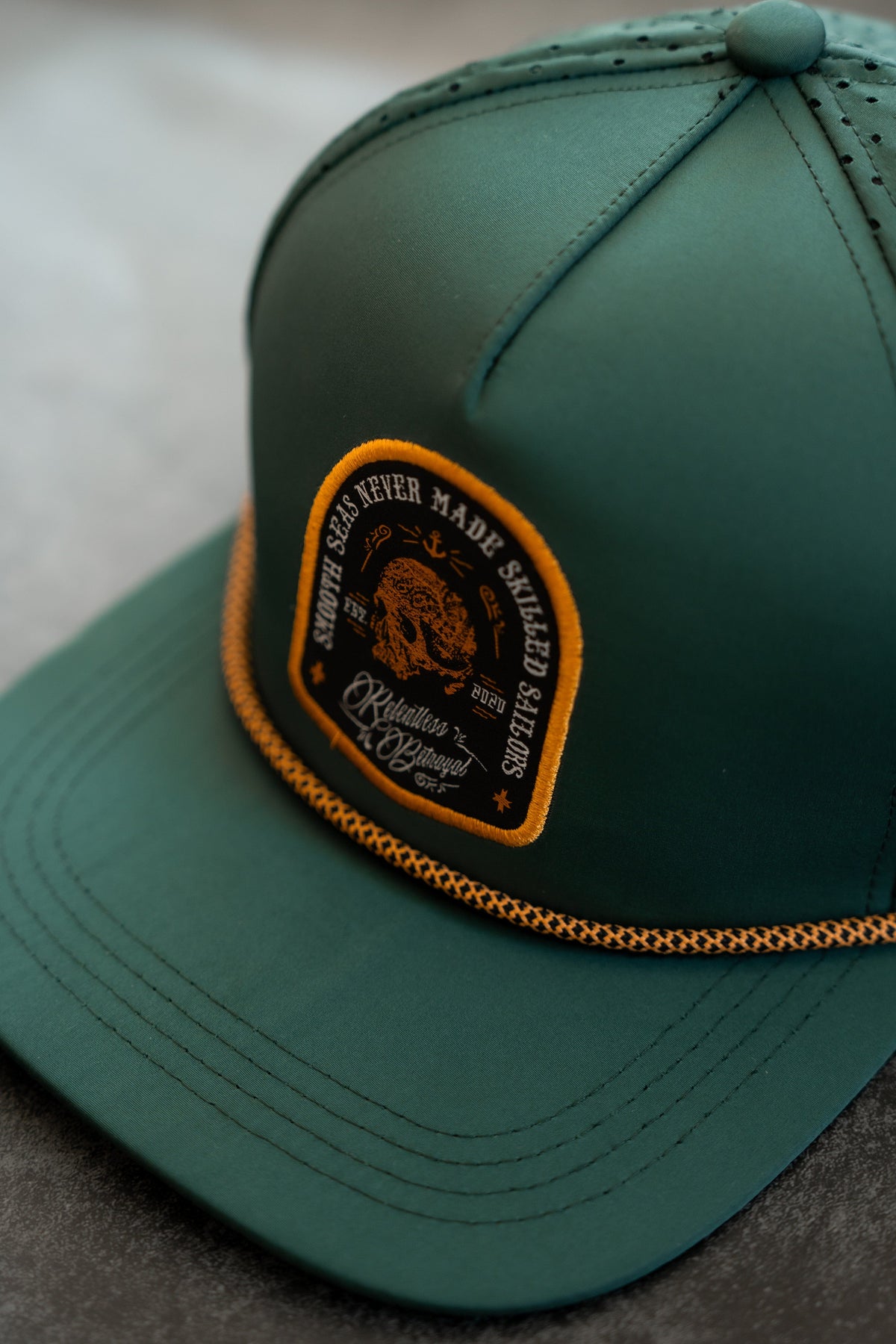 Skilled Sailor Green Snapback | hat | Wiccan Center