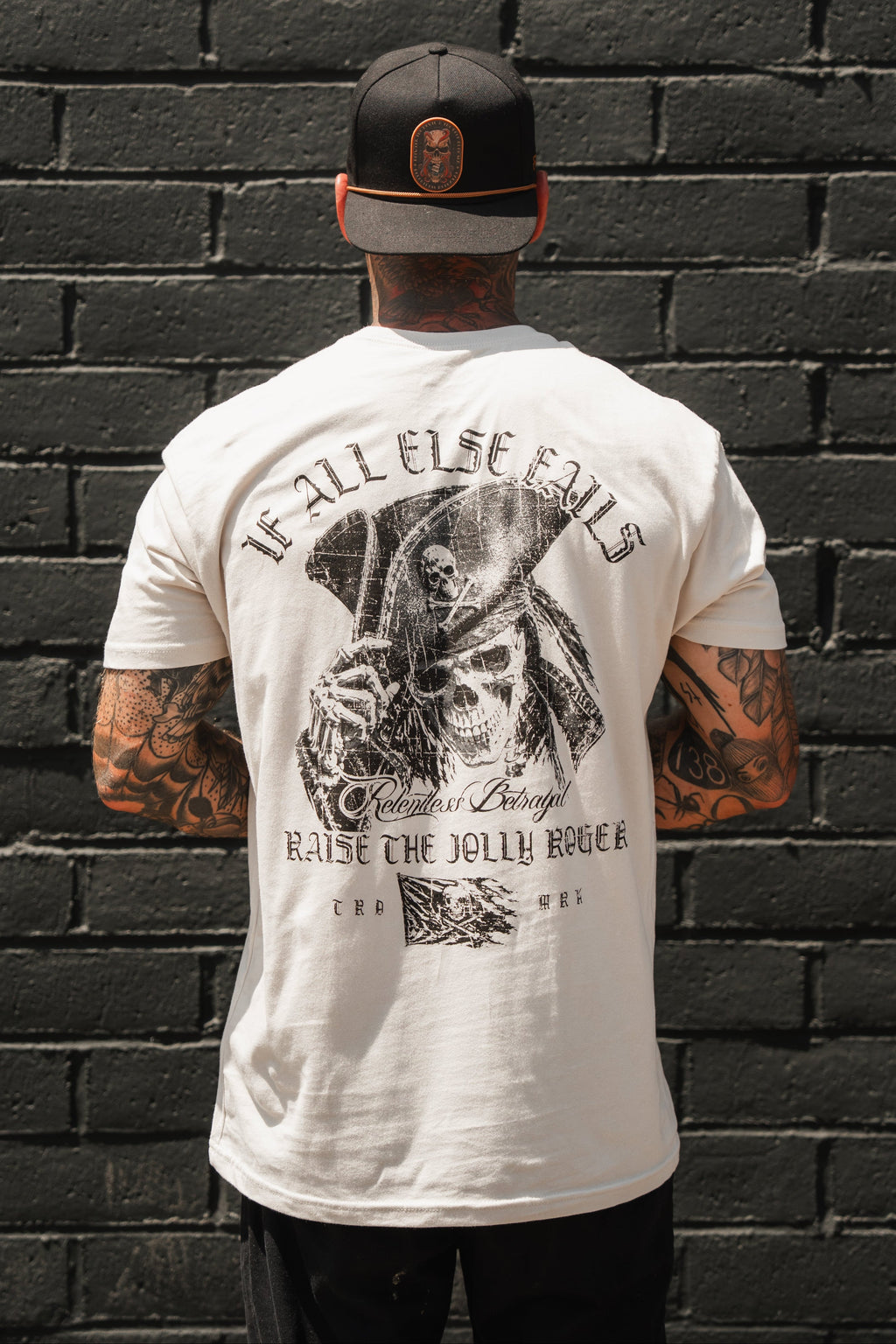 Raise the Jolly Roger Bone T-Shirt | | Wiccan Center