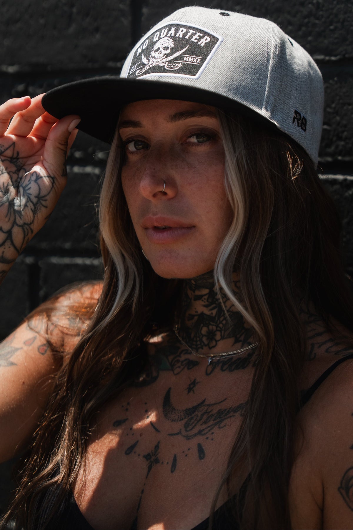 No Quarter Gray Snapback | hat | Wiccan Center