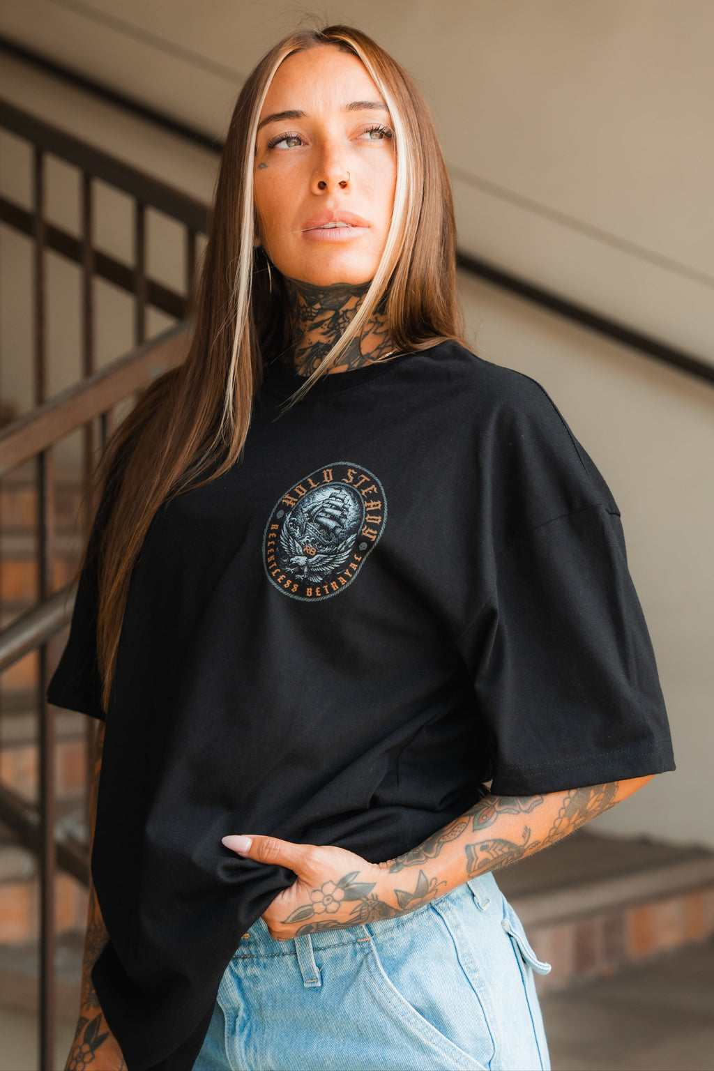 Hold Steady Premium Oversized Ghost T-Shirt | | Wiccan Center