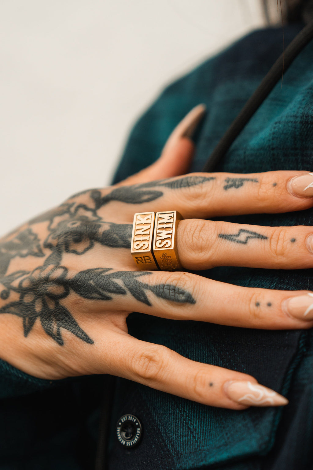 Gold Sink or Swim Rings | jewelry | Wiccan Center