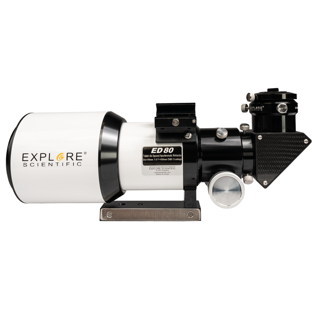 ED80 Essential Series Air-Spaced Triplet Refractor Telescope with 0.8x Focal Reducer and iEXOS-100-2 PMC-Eight Equatorial Tracker System | Telescope | Wiccan Center