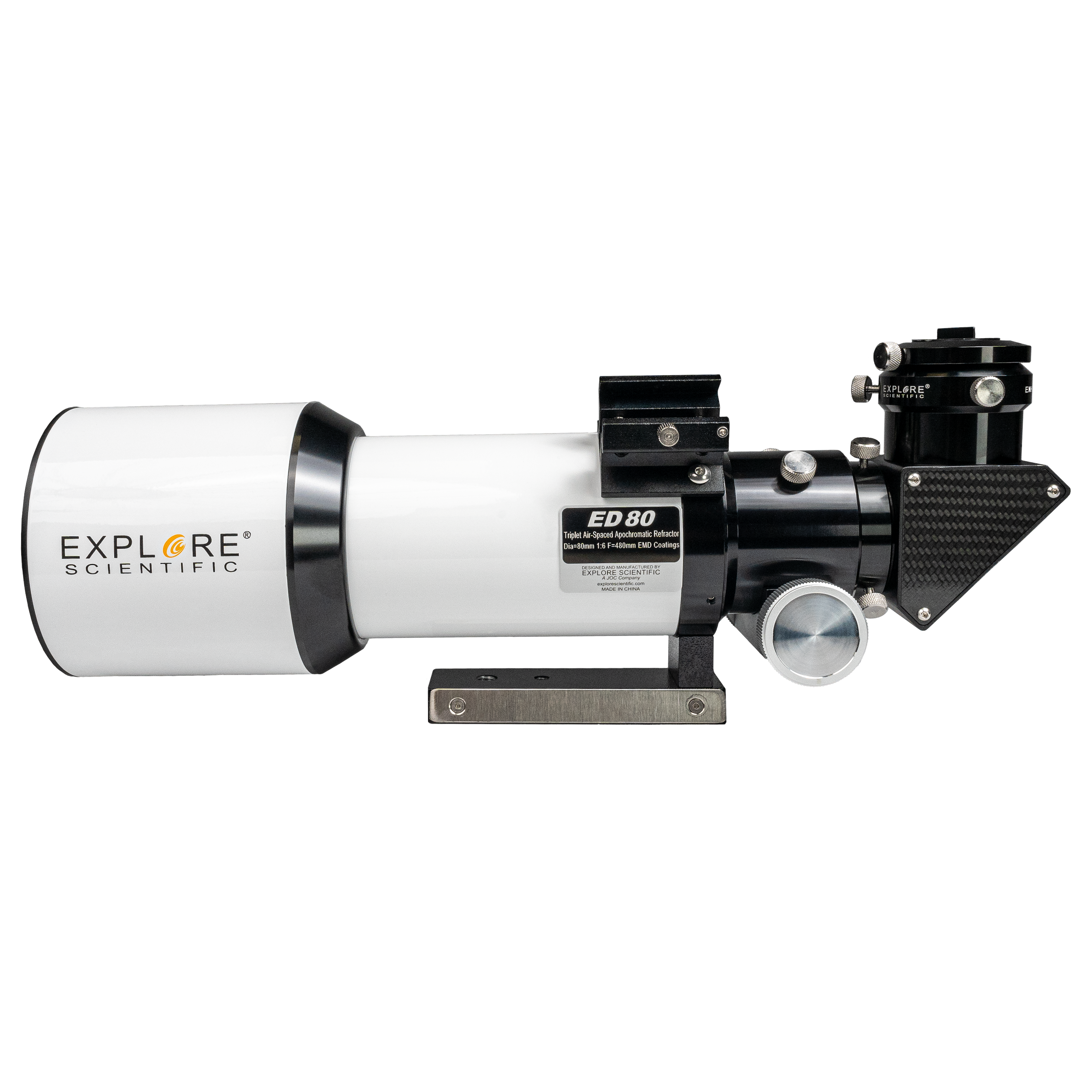 ED80 Essential Series Air-Spaced Triplet Refractor Telescope with 0.8x Focal Reducer and iEXOS-100-2 PMC-Eight Equatorial Tracker System | Telescope | Wiccan Center