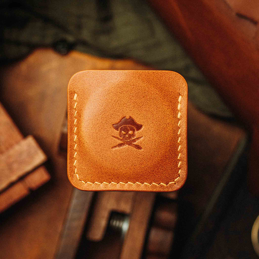 Pirate Goods Peso Pocket v3 Coin Holder – Leather Challenge Coin Case for EDC | Wallet | Wiccan Center