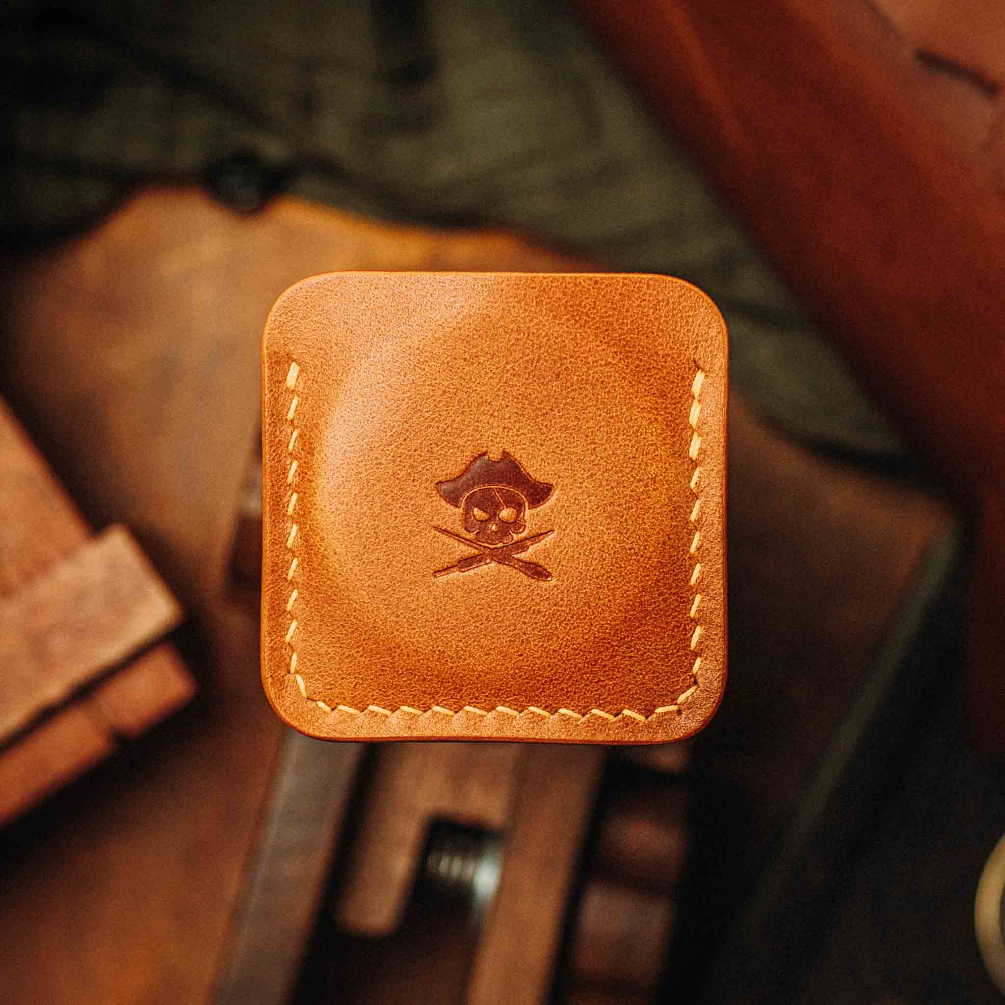 Pirate Goods Peso Pocket v3 Coin Holder – Leather Challenge Coin Case for EDC | Wallet | Wiccan Center