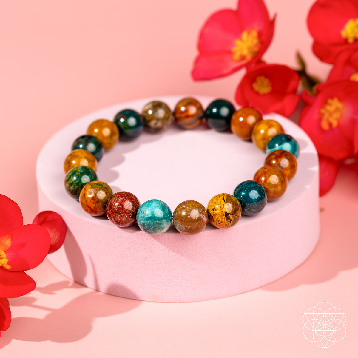 Quiet My Mind – Ocean Jasper Bracelet | Bracelet | Wiccan Center