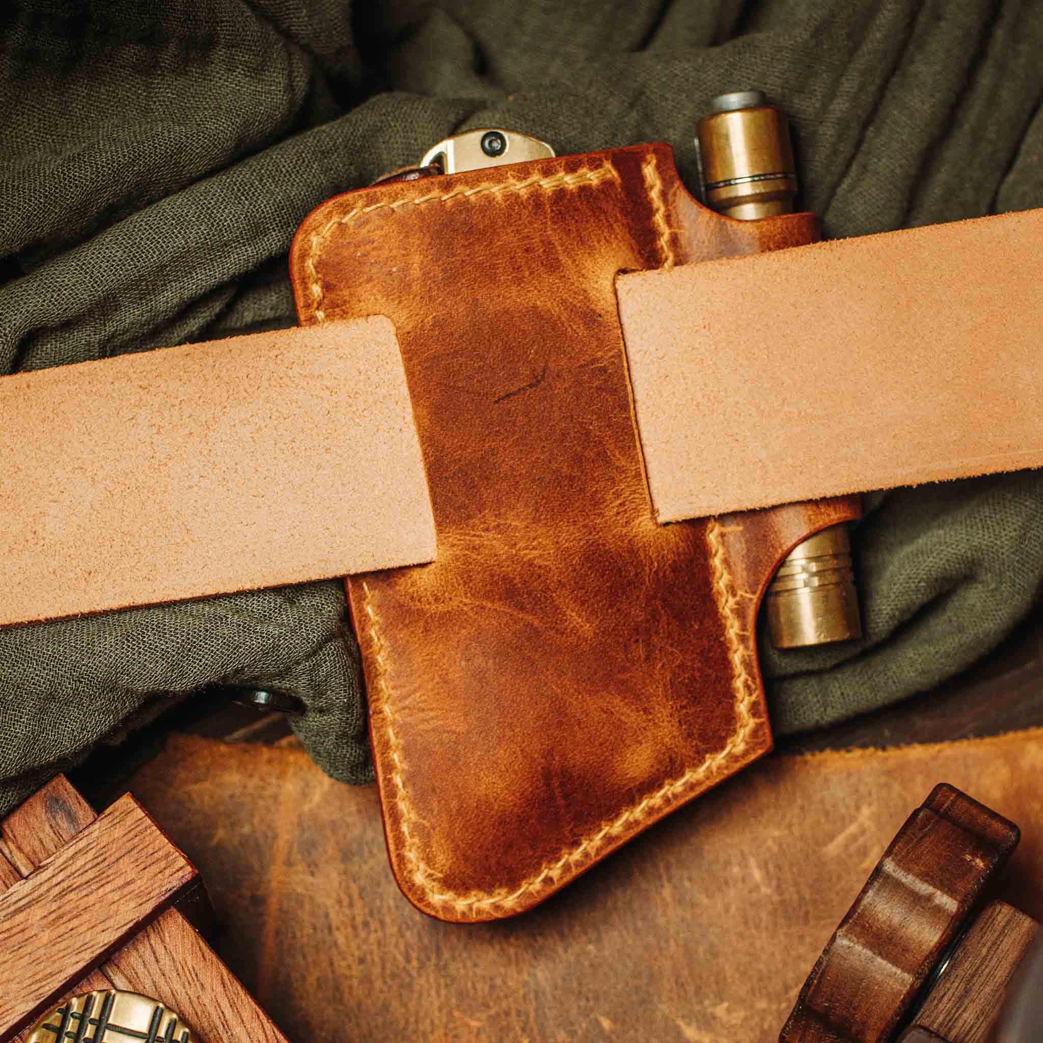 Pirate Goods Sailor v4 Knife Sheath – Leather EDC Belt Knife Holder | Belt Organizer | Wiccan Center