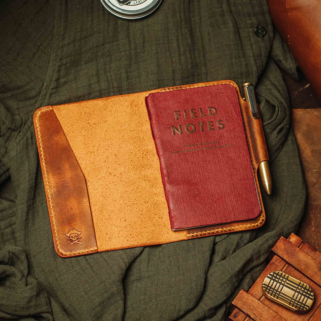Pirate Goods Navigator Field Notes Cover – Leather EDC Journal Holder | Journal Cover | Wiccan Center