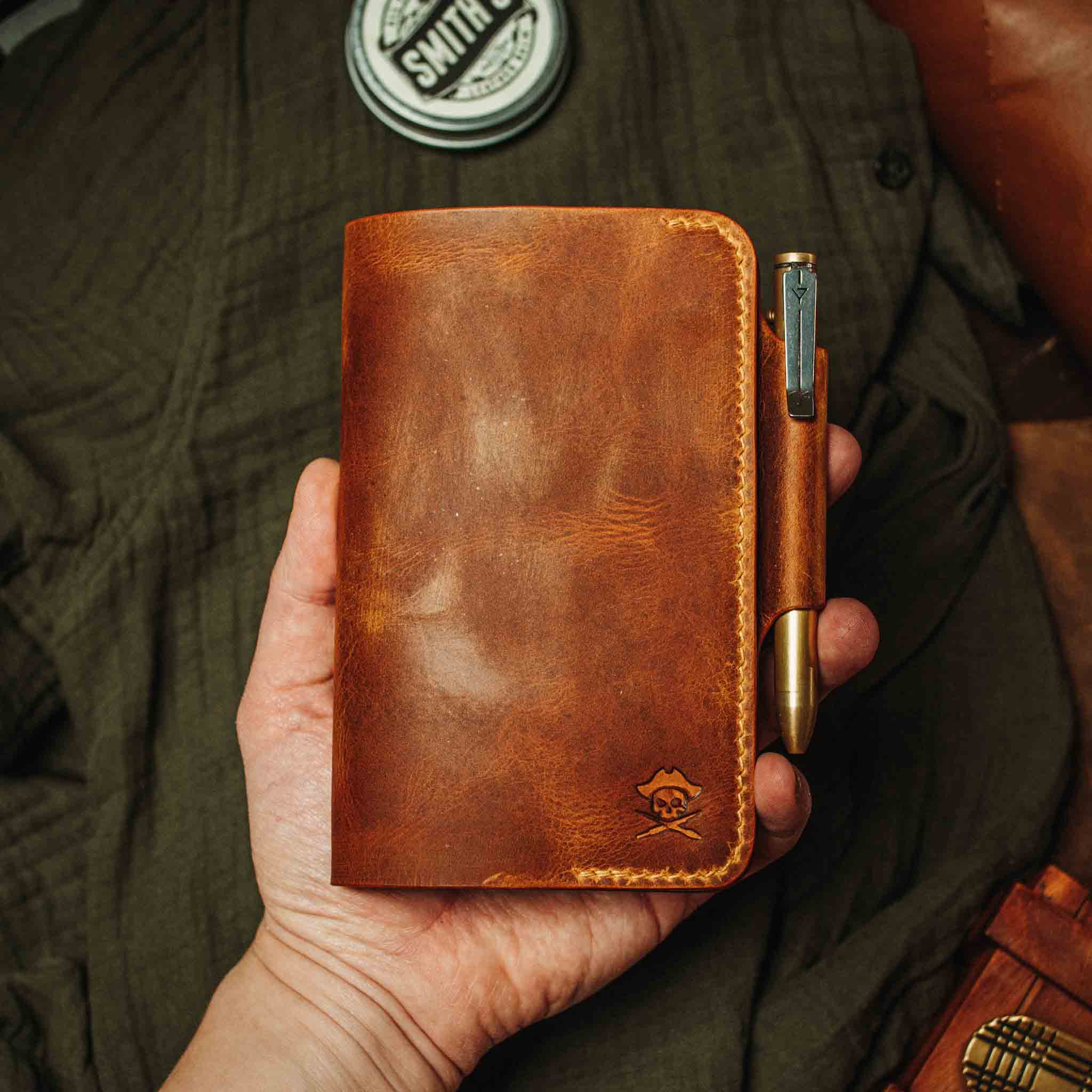 Pirate Goods Navigator Field Notes Cover – Leather EDC Journal Holder | Journal Cover | Wiccan Center