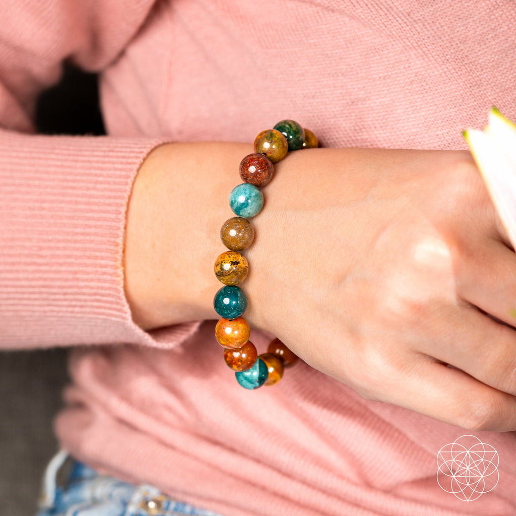 Quiet My Mind – Ocean Jasper Bracelet | Bracelet | Wiccan Center