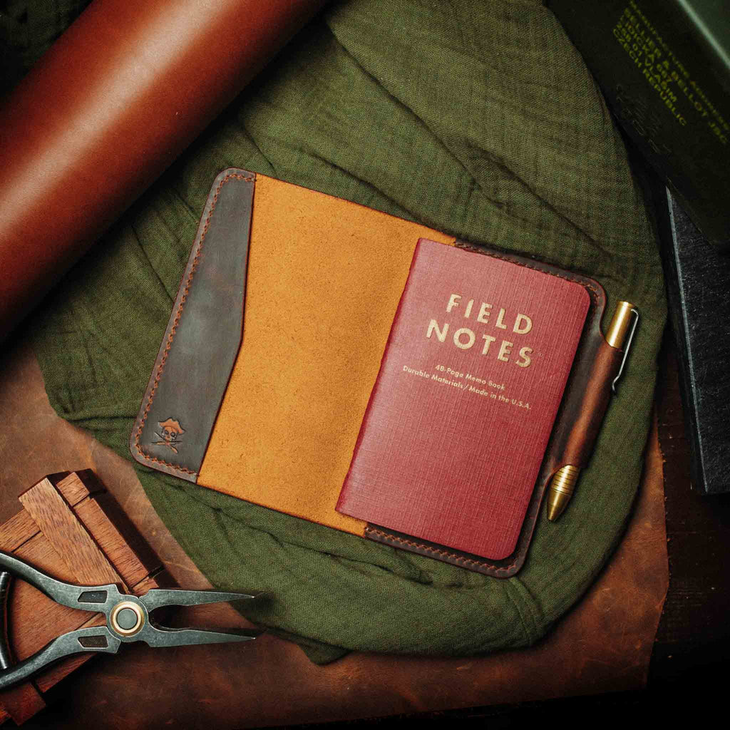 Pirate Goods Navigator Field Notes Cover – Leather EDC Journal Holder | Journal Cover | Wiccan Center