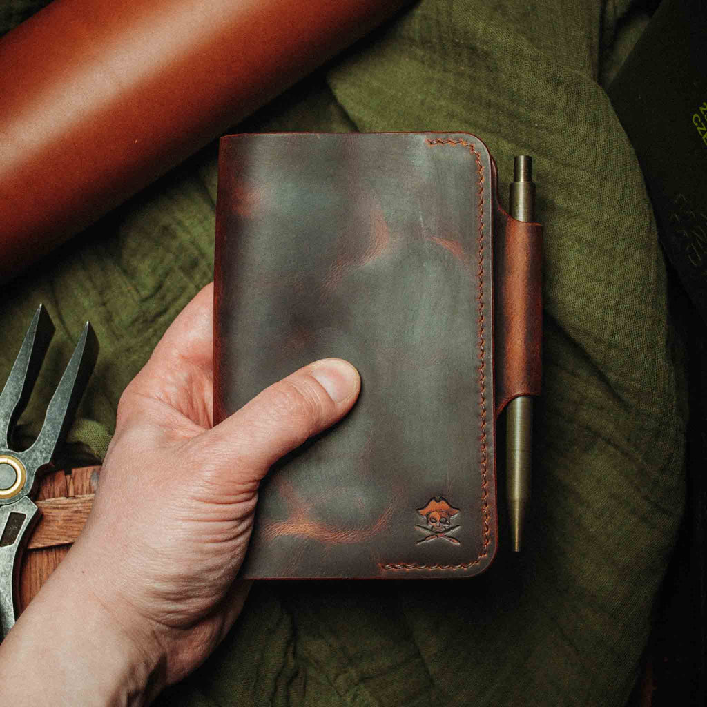 Pirate Goods Navigator Field Notes Cover – Leather EDC Journal Holder | Journal Cover | Wiccan Center