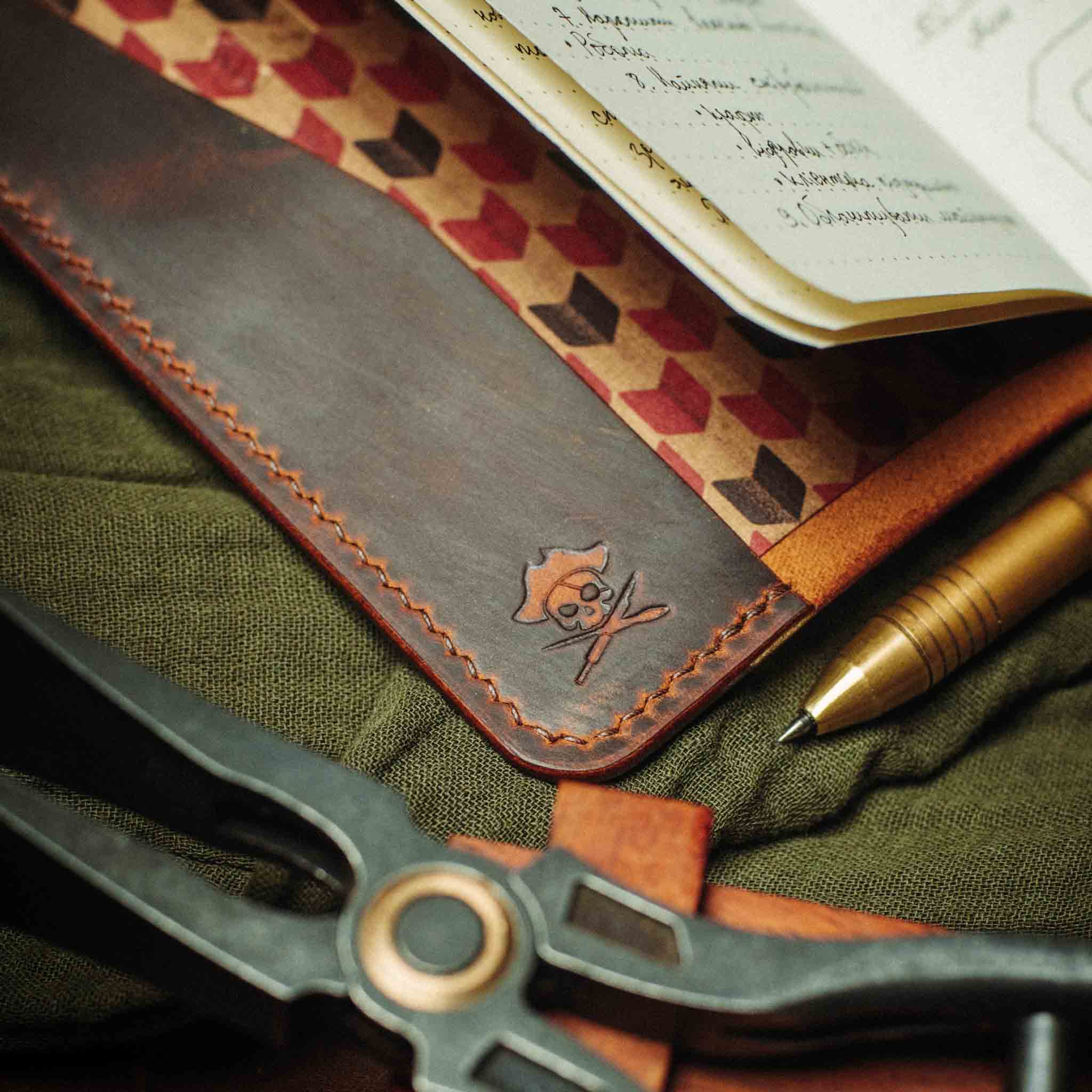 Pirate Goods Navigator Field Notes Cover – Leather EDC Journal Holder | Journal Cover | Wiccan Center