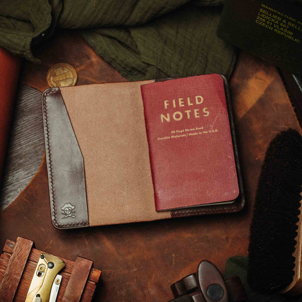 Pirate Goods Navigator Field Notes Cover – Leather EDC Journal Holder | Journal Cover | Wiccan Center