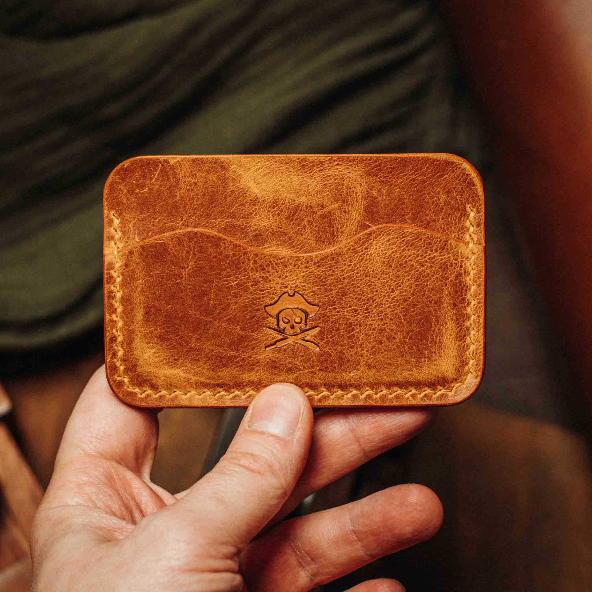 Pirate Goods Drunken Boatswain v2 Slim Wallet – Minimalist Leather EDC Card Holder | Card Holder | Wiccan Center