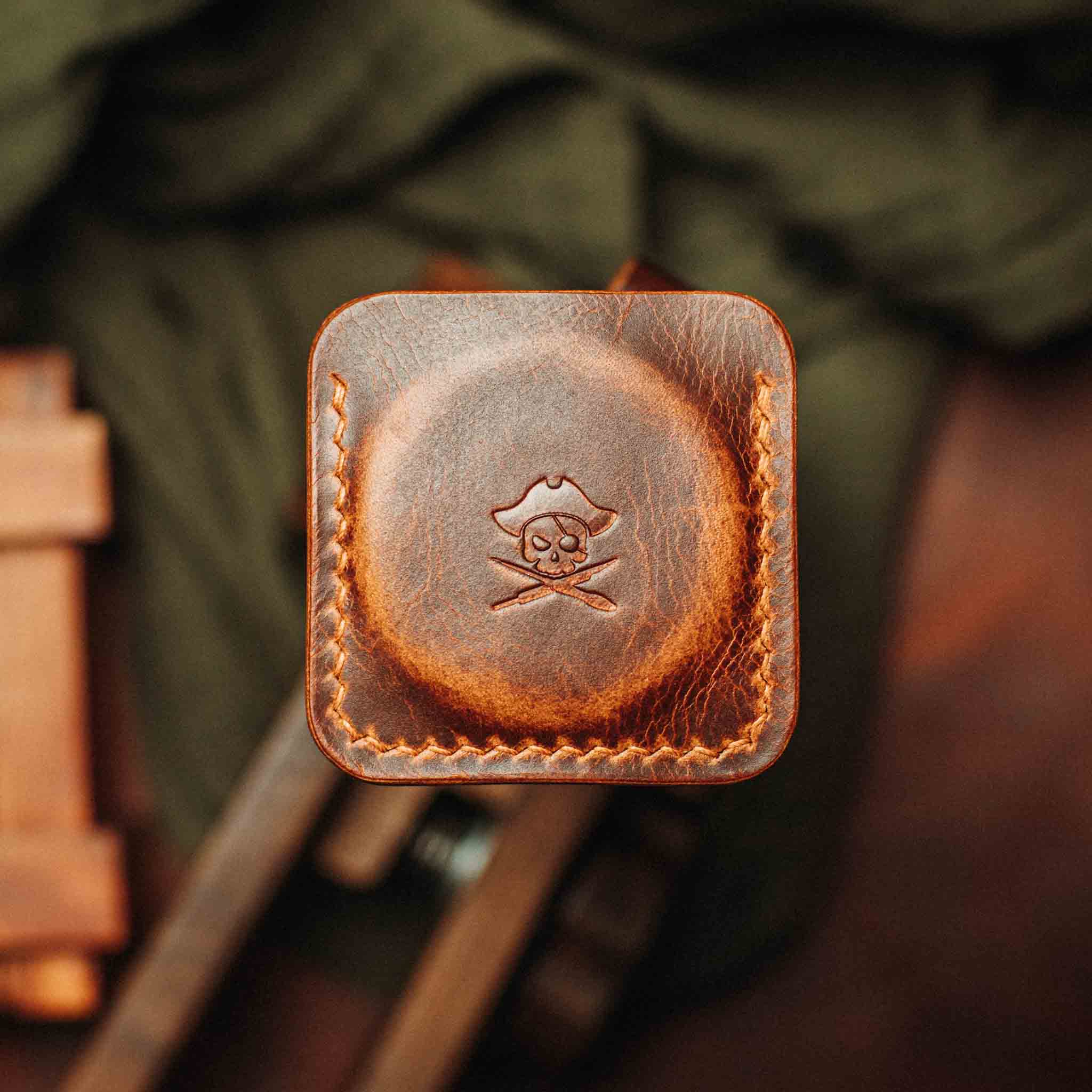 Pirate Goods Peso Pocket v3 Coin Holder – Leather Challenge Coin Case for EDC | Wallet | Wiccan Center