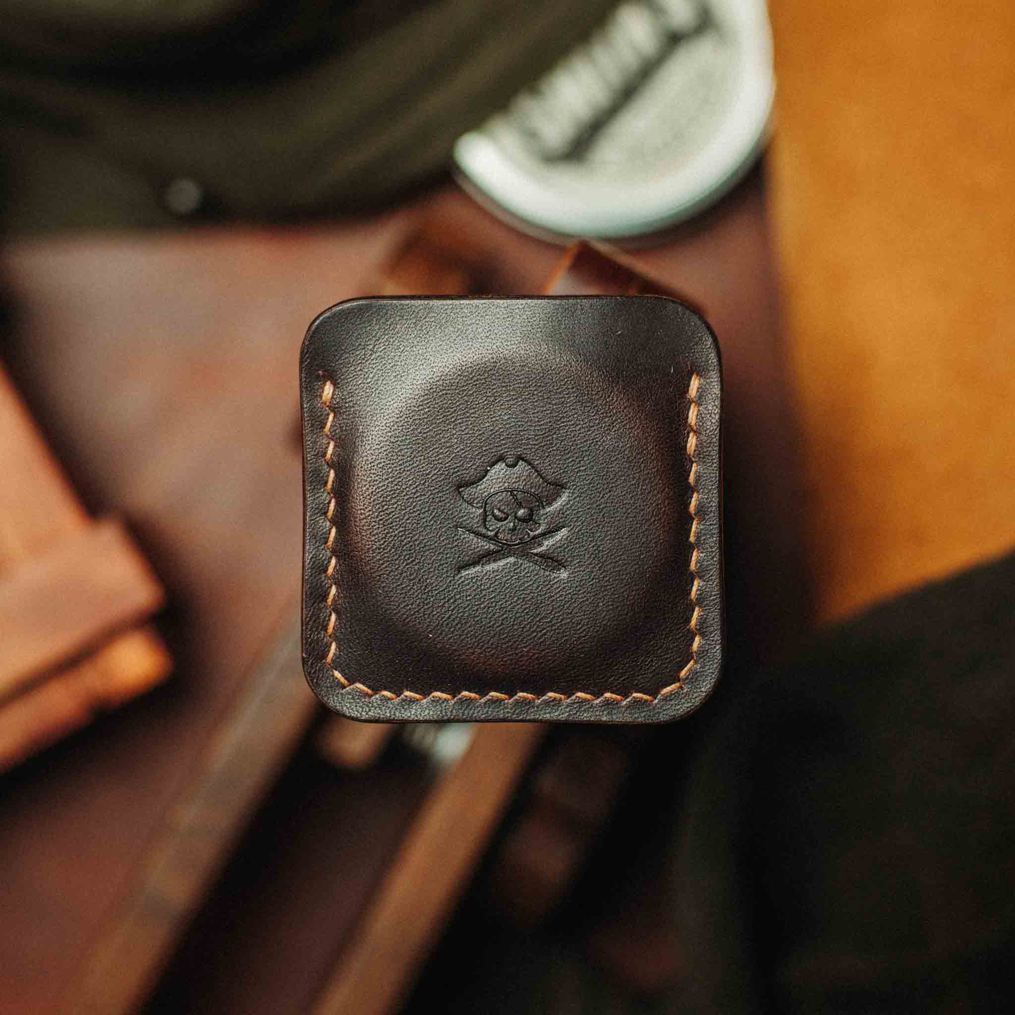 Pirate Goods Peso Pocket v3 Coin Holder – Leather Challenge Coin Case for EDC | Wallet | Wiccan Center
