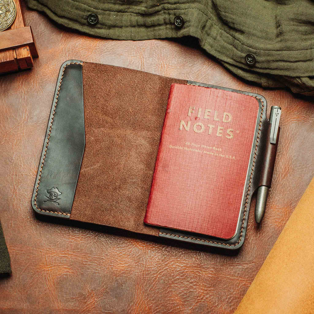 Pirate Goods Navigator Field Notes Cover – Leather EDC Journal Holder | Journal Cover | Wiccan Center