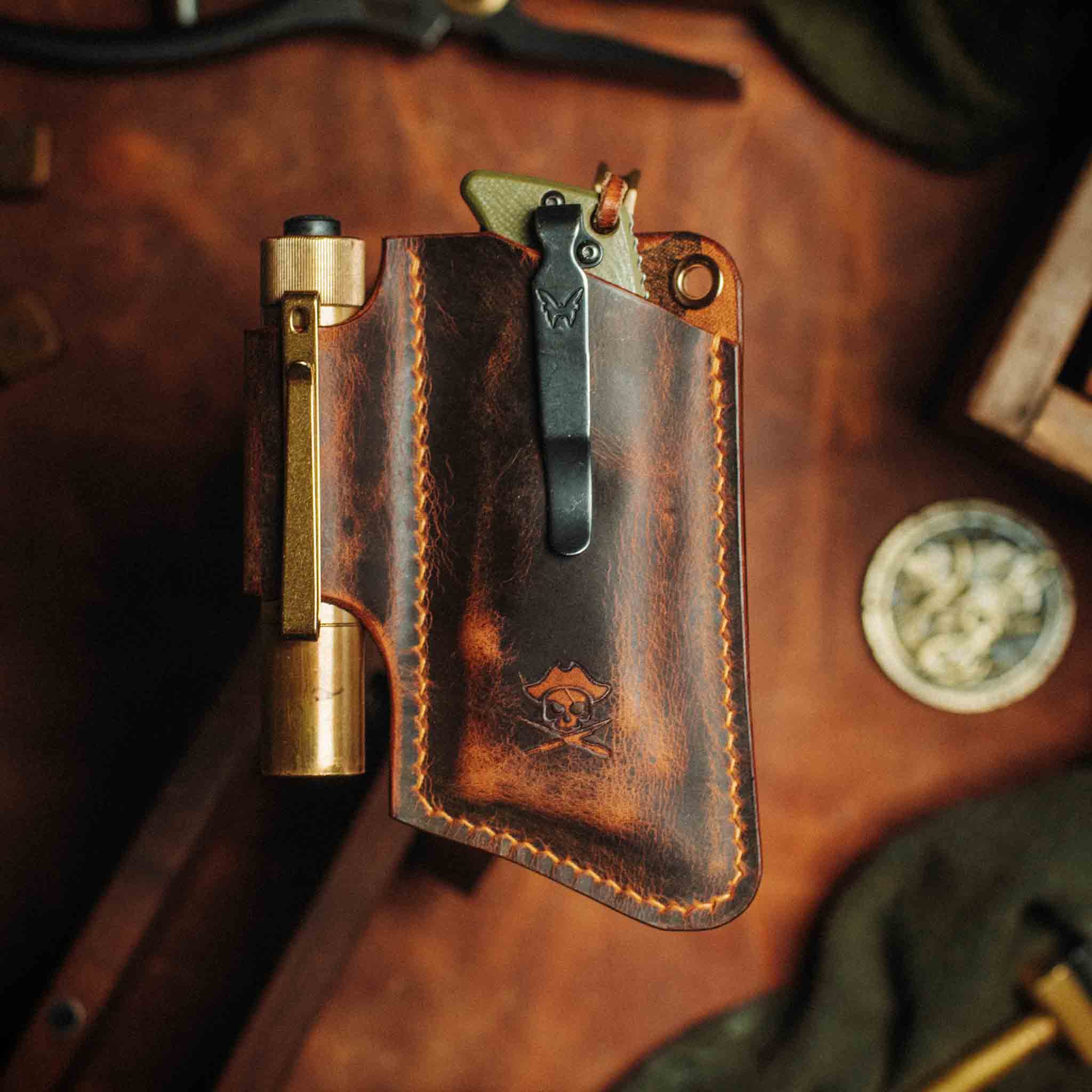 Knife Sheath - Sailor v3 | Leather EDC | Pocket Knife Holder | Pocket Organizer | Wiccan Center