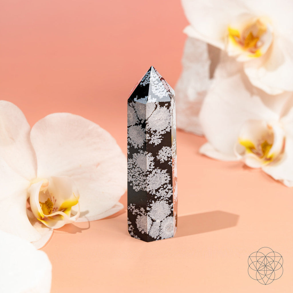 Spiritual Bodyguard - Snowflake Obsidian Point | Home Decoration | Wiccan Center