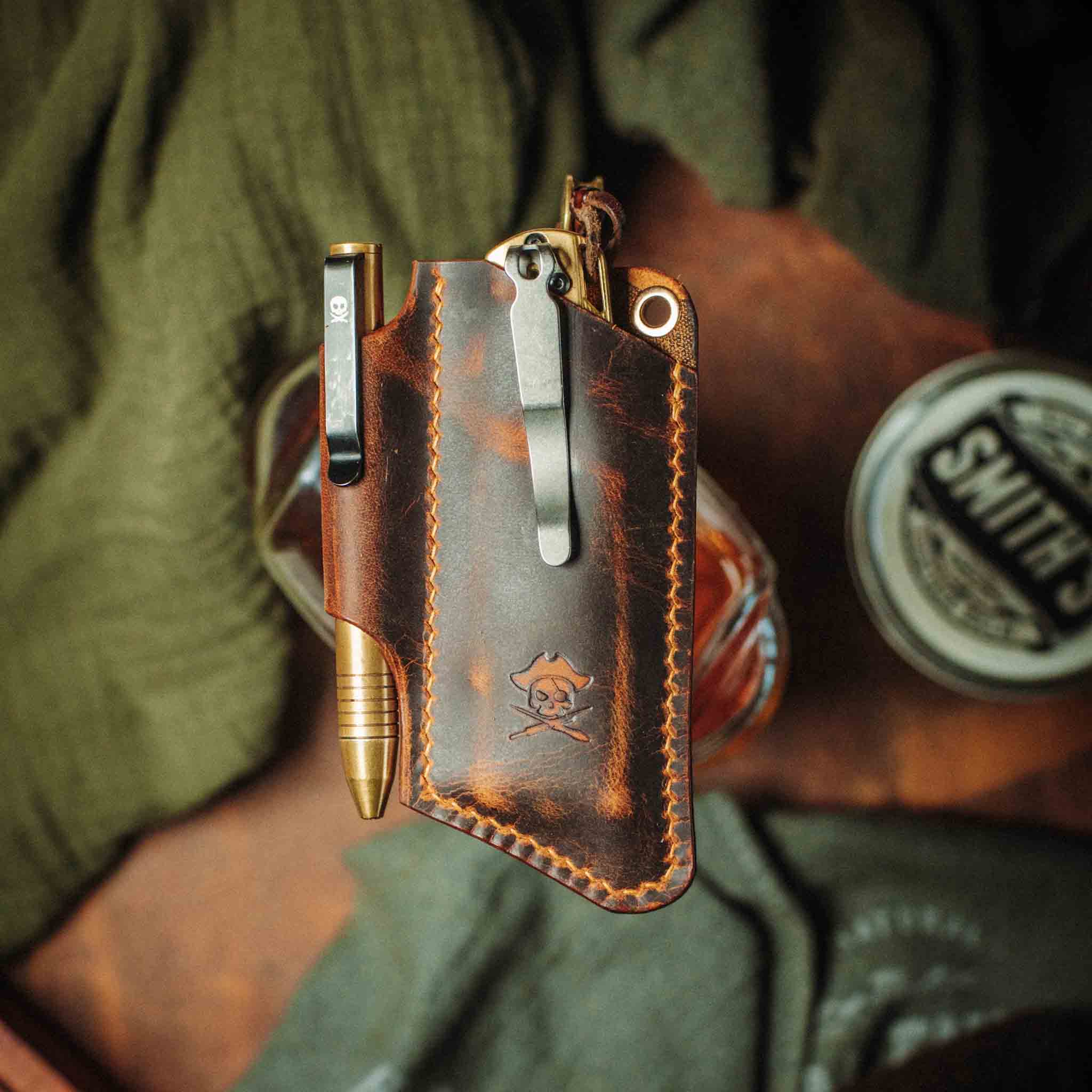 Knife Sheath - Sailor v3 | Leather EDC | Pocket Knife Holder | Pocket Organizer | Wiccan Center