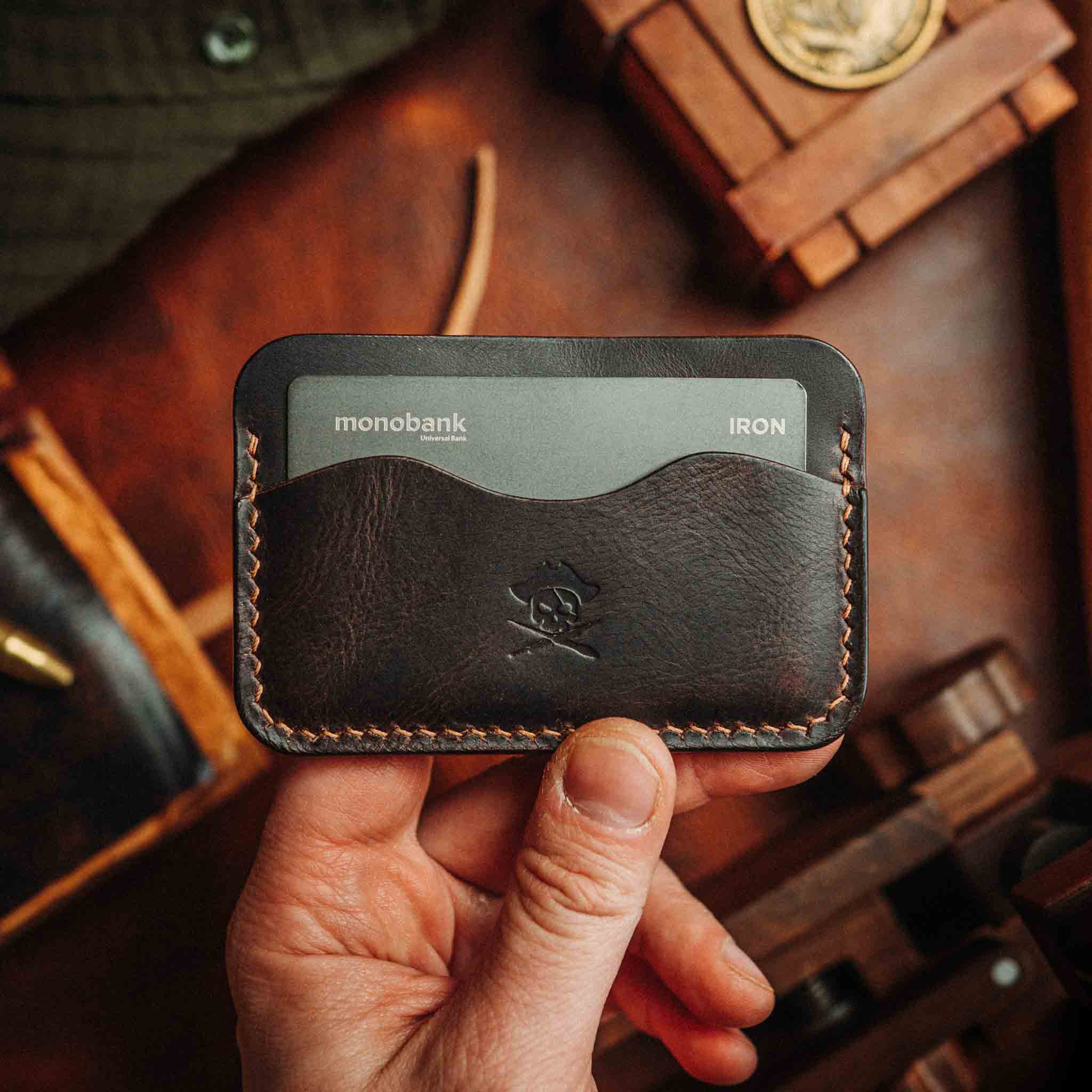 Pirate Goods Drunken Boatswain v2 Slim Wallet – Minimalist Leather EDC Card Holder | Card Holder | Wiccan Center