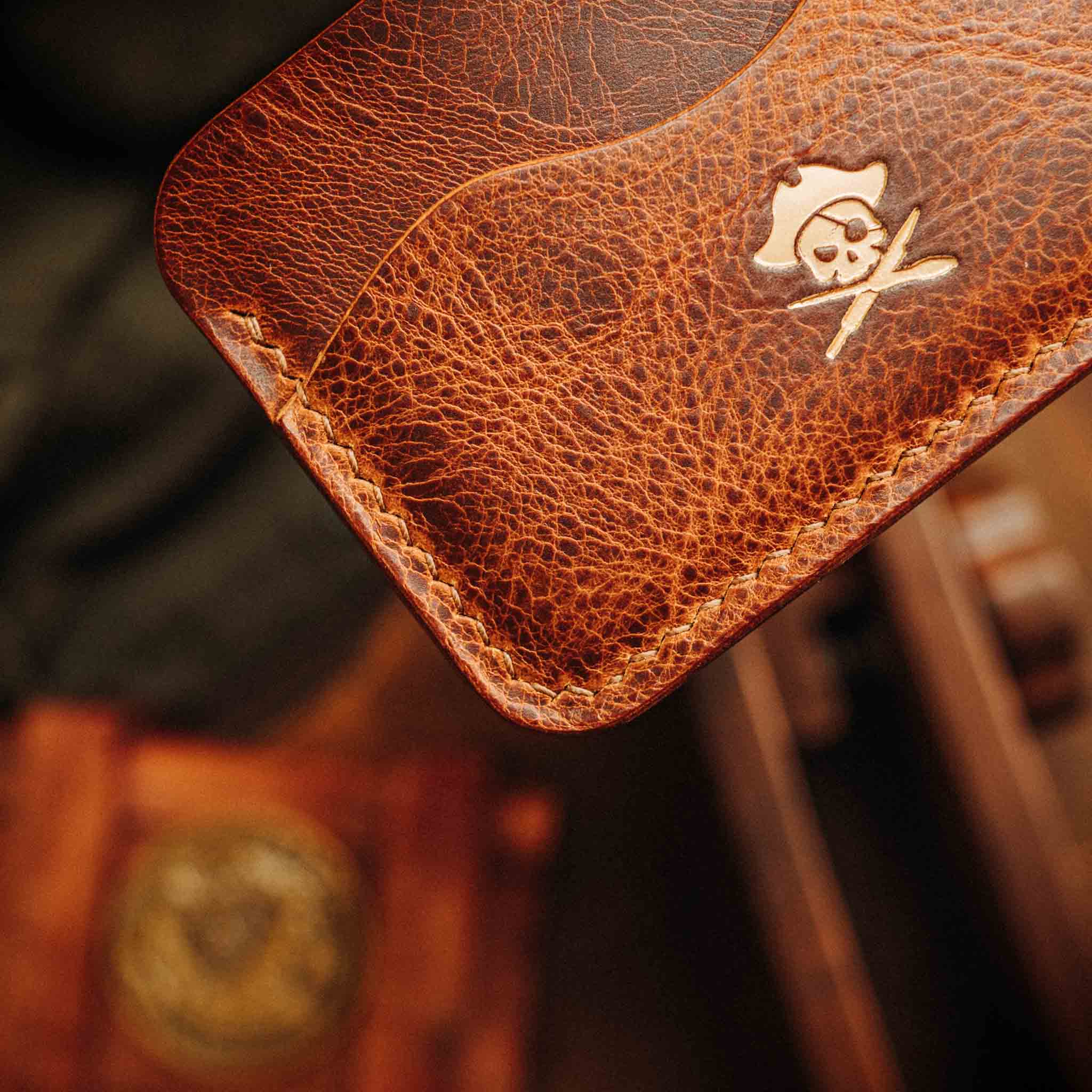 Pirate Goods Drunken Boatswain v2 Slim Wallet – Minimalist Leather EDC Card Holder | Card Holder | Wiccan Center