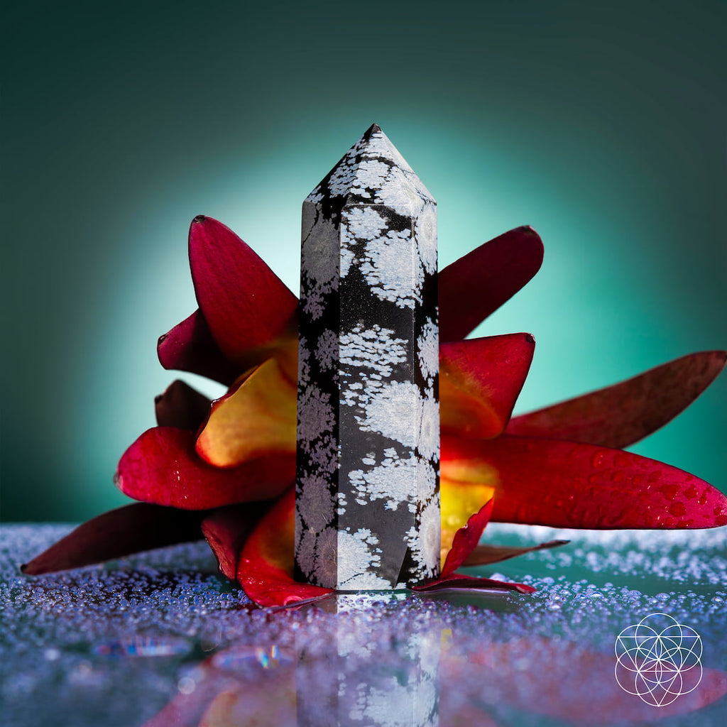 Spiritual Bodyguard - Snowflake Obsidian Point | Home Decoration | Wiccan Center