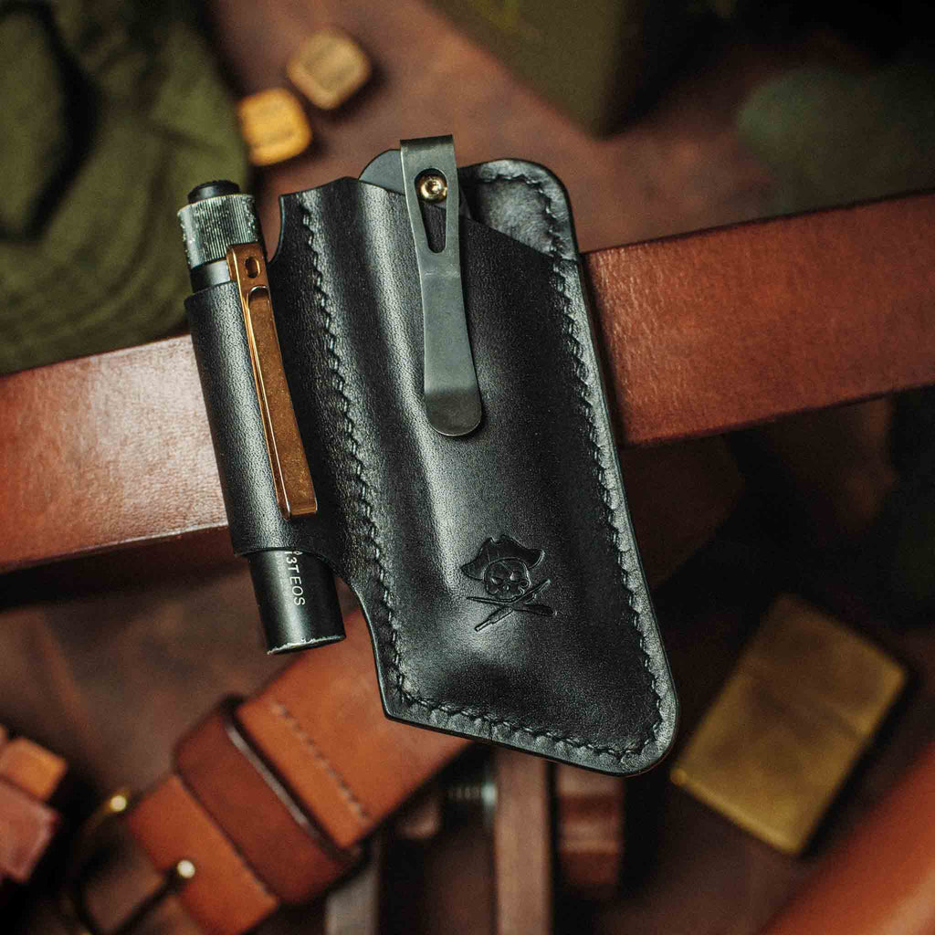 Pirate Goods Sailor v4 Knife Sheath – Leather EDC Belt Knife Holder | Belt Organizer | Wiccan Center