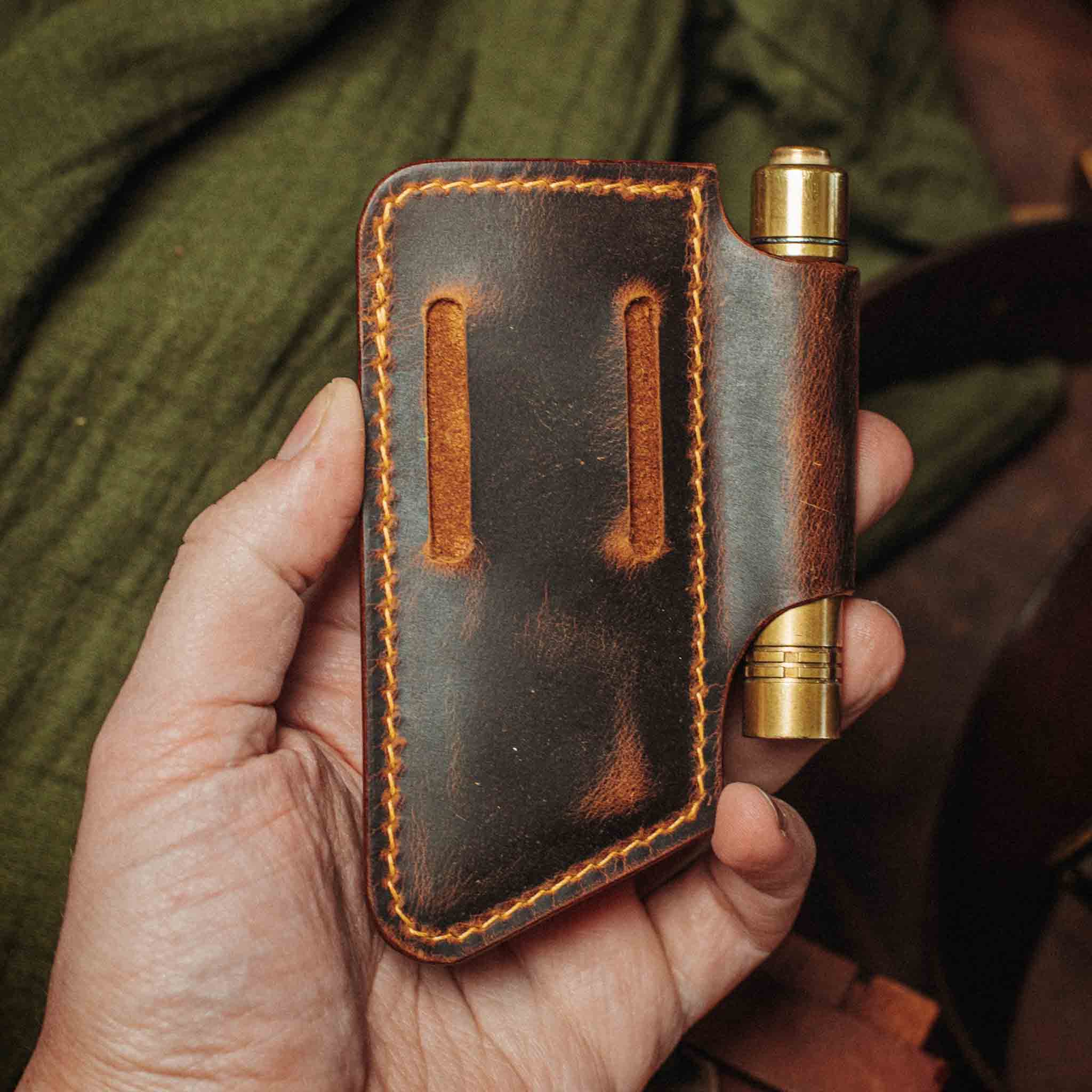 Pirate Goods Sailor v4 Knife Sheath – Leather EDC Belt Knife Holder | Belt Organizer | Wiccan Center