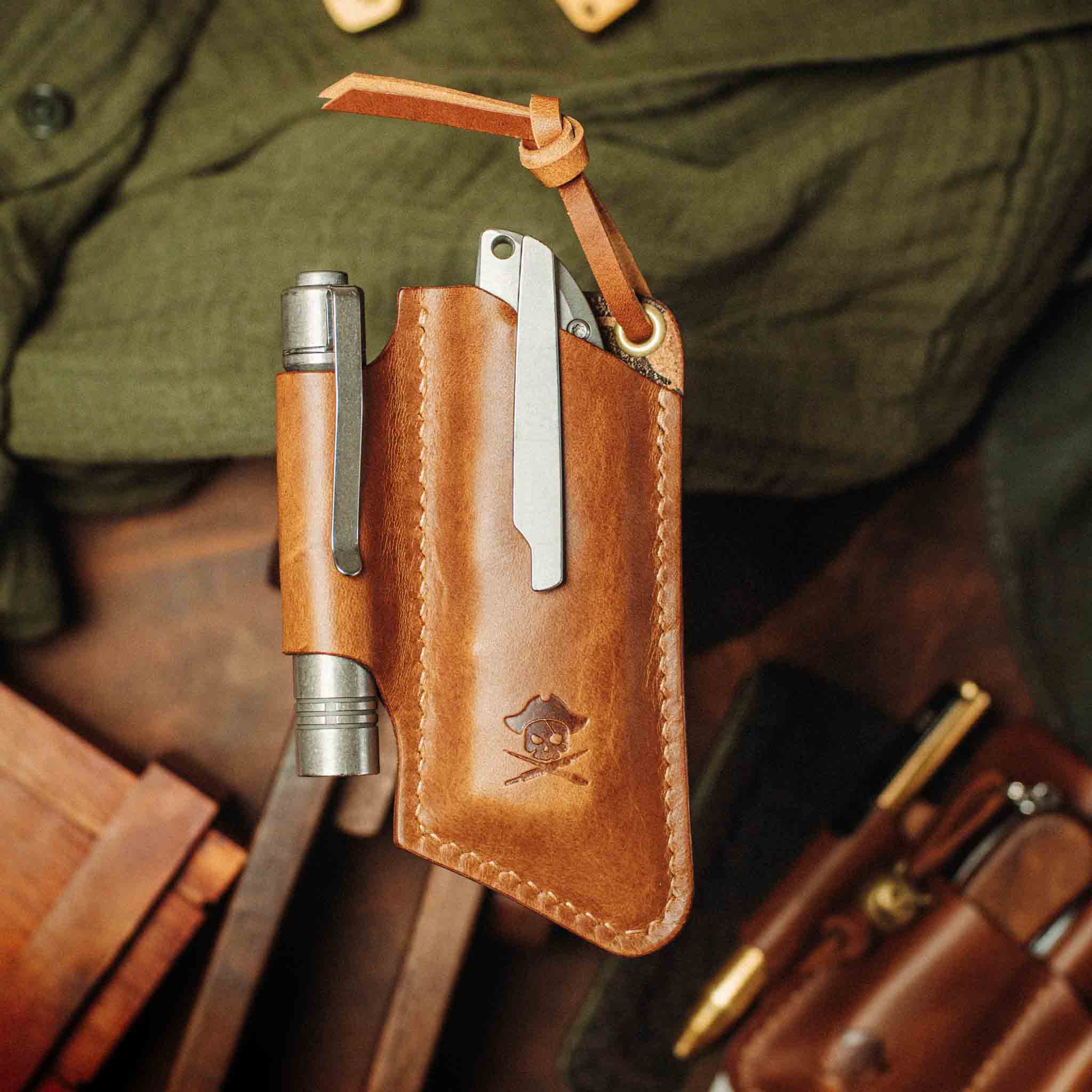 Knife Sheath - Sailor v3 | Leather EDC | Pocket Knife Holder | Pocket Organizer | Wiccan Center